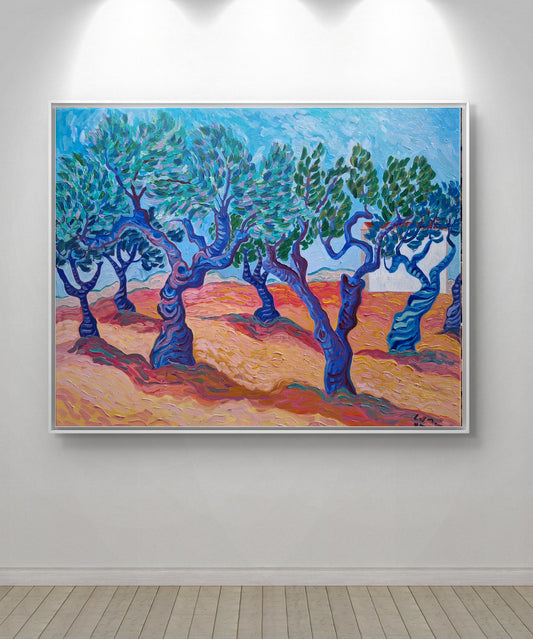 Kirsty Wain - Golden Field of Olive Trees