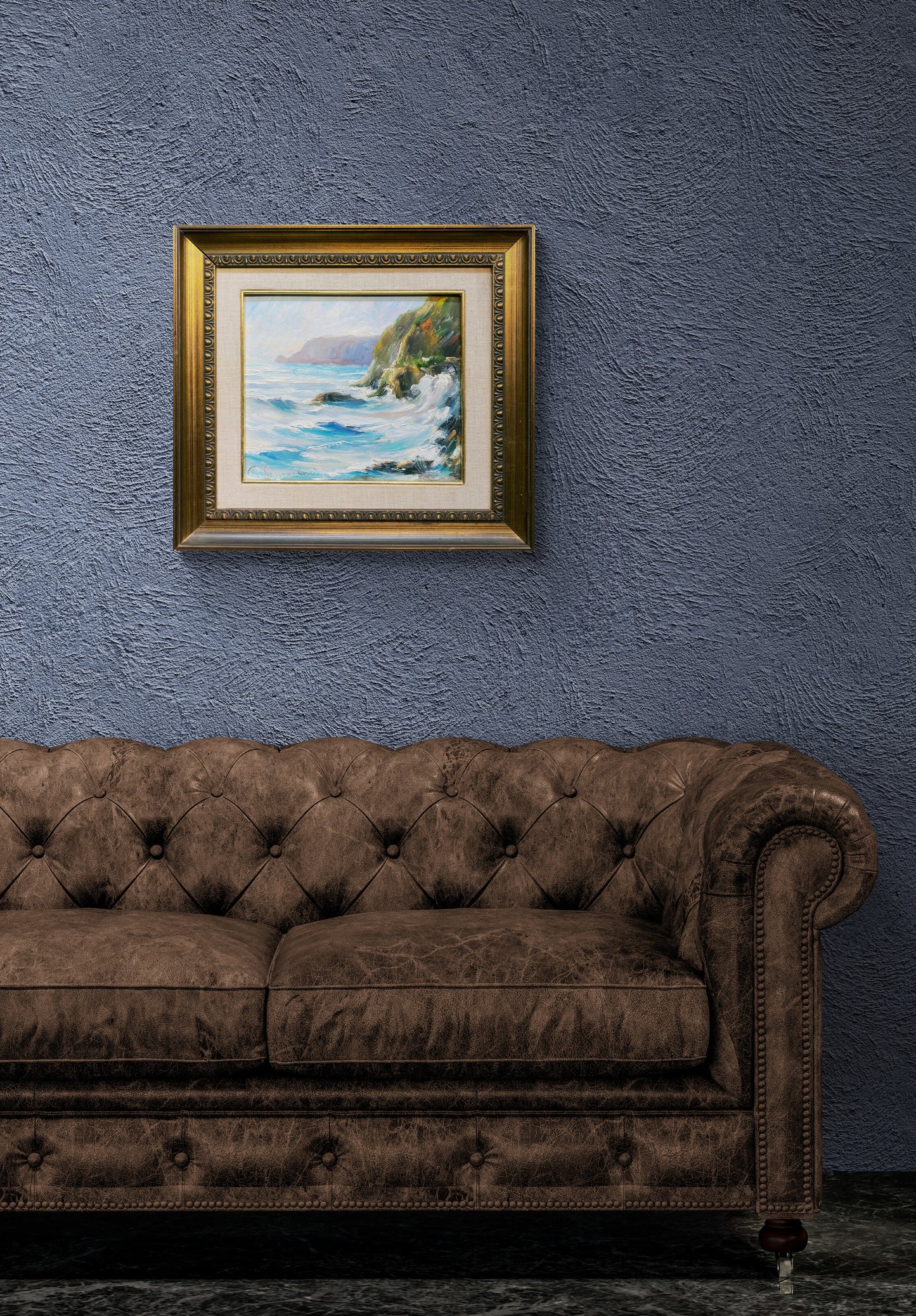 Renato Sassone Corsi (XX) - Tempête sur la côte