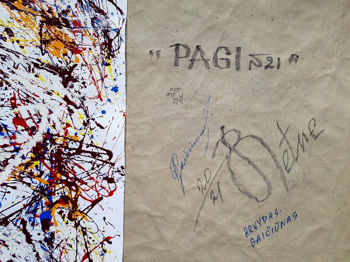 Superbe peinture sur toile Pollock Style - Arvydas Gaiciunas (Retne)