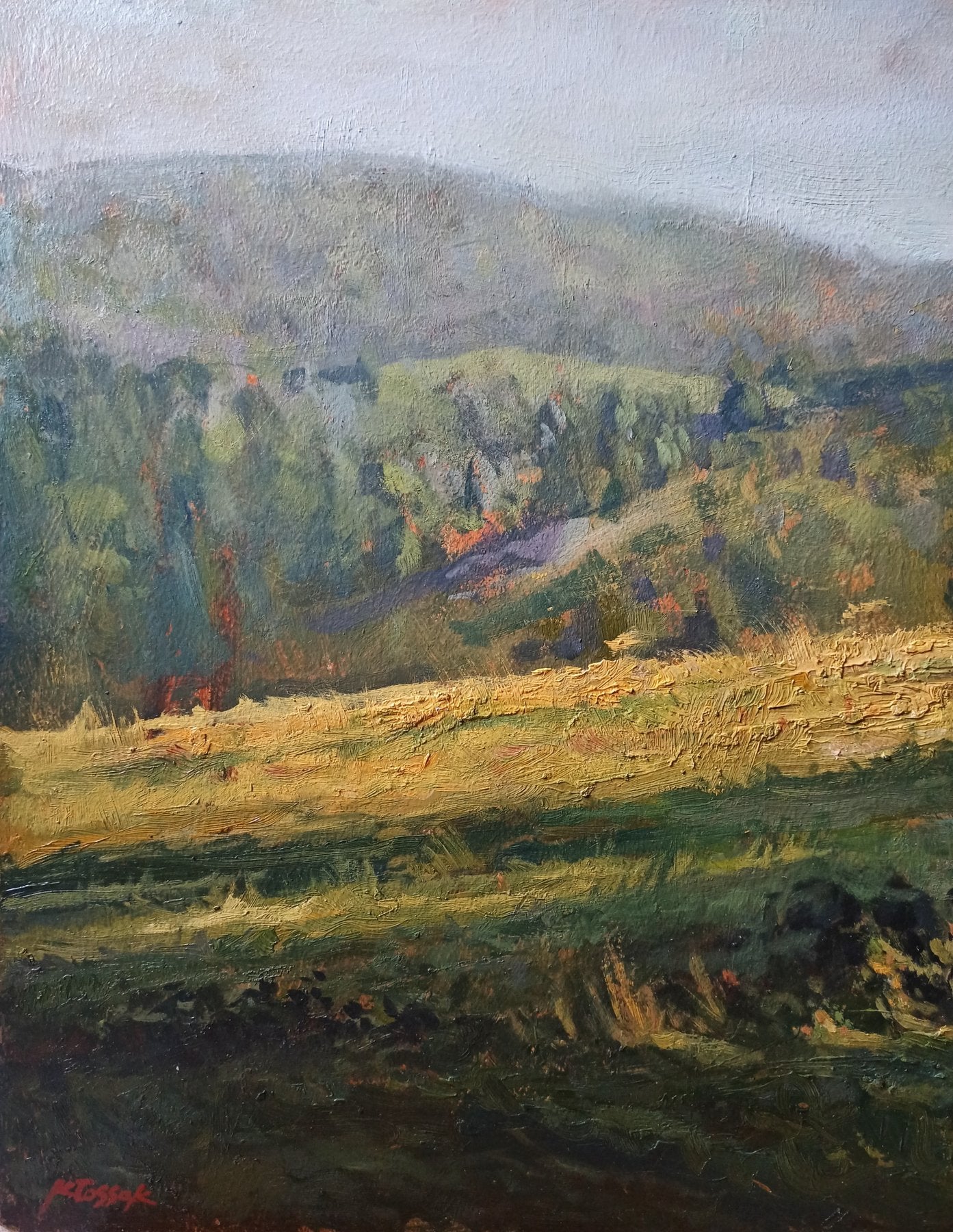 Blazej Klossak - Sunny Meadow - Huile sur panneau