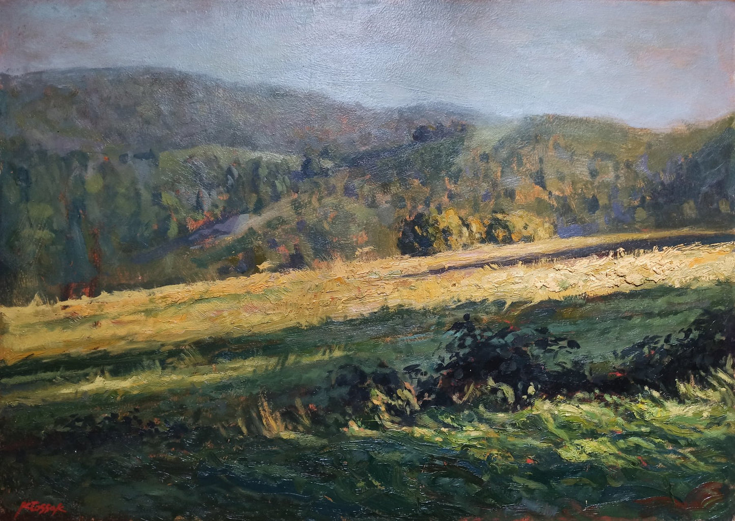 Blazej Klossak - Sunny Meadow - Huile sur panneau