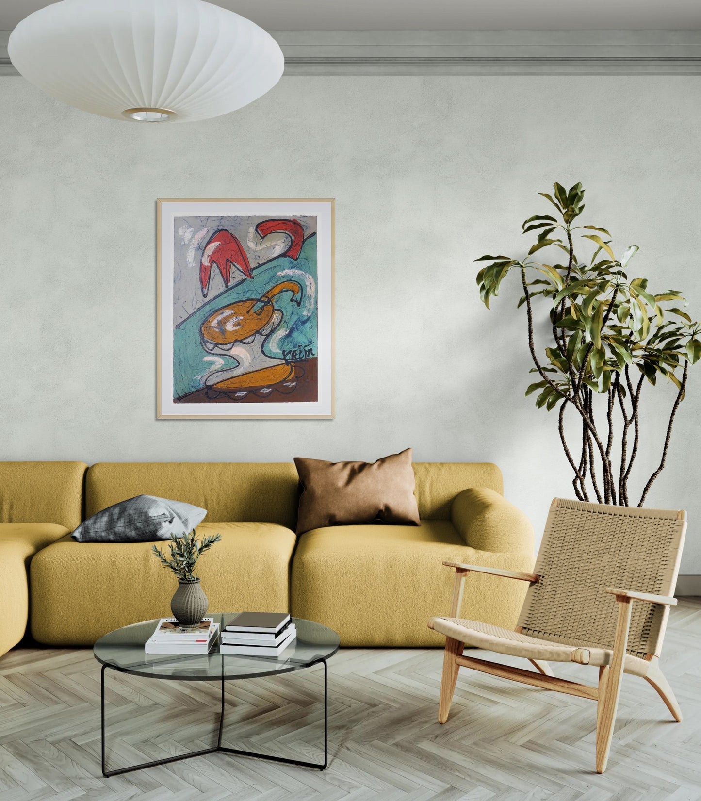 Peinture originale de Bohumil Kecir (1904-1987)