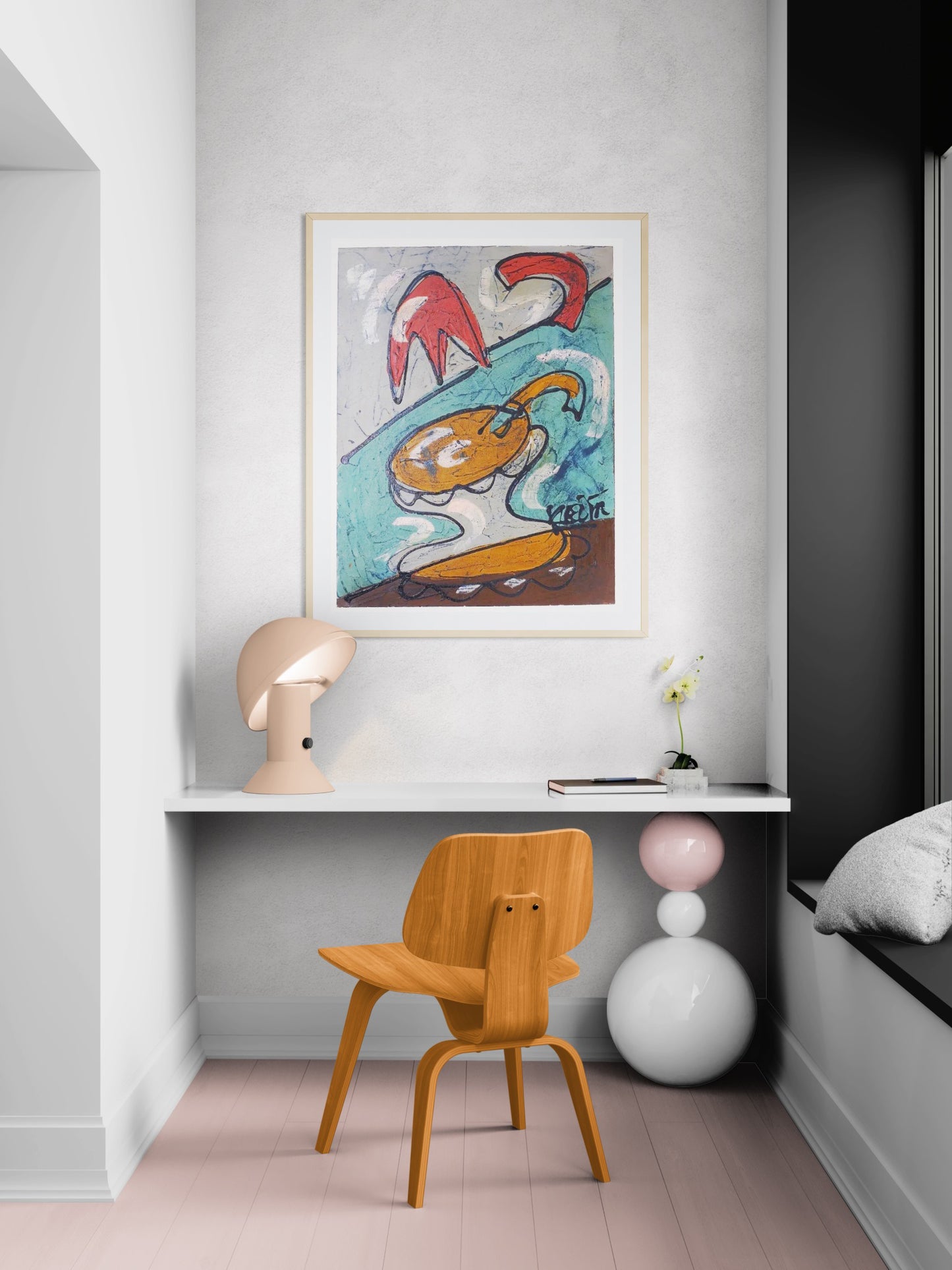 Peinture originale de Bohumil Kecir (1904-1987)