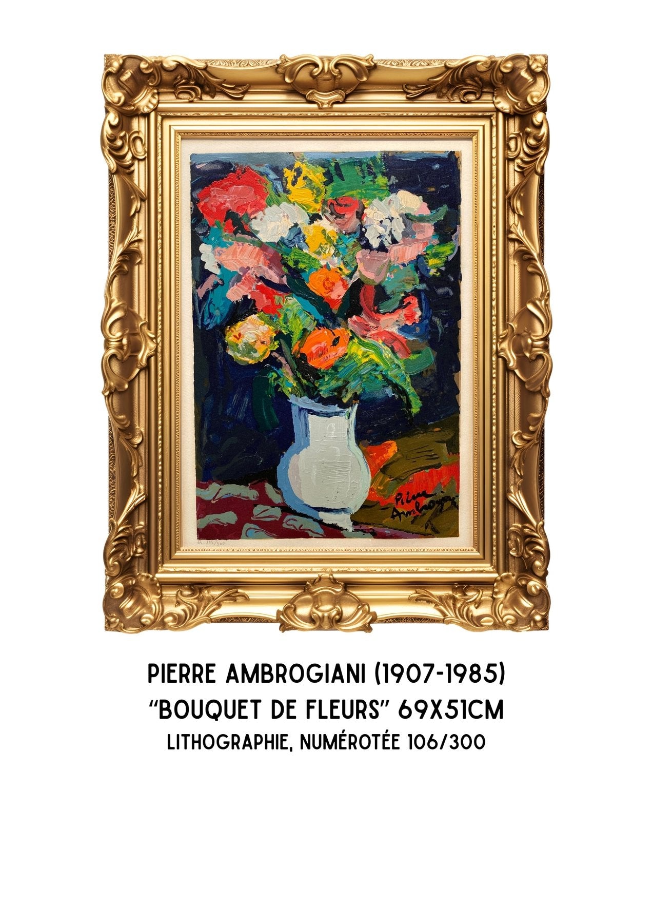 Pierre Ambrogiani (1907-1985) - Bouquet de fleurs