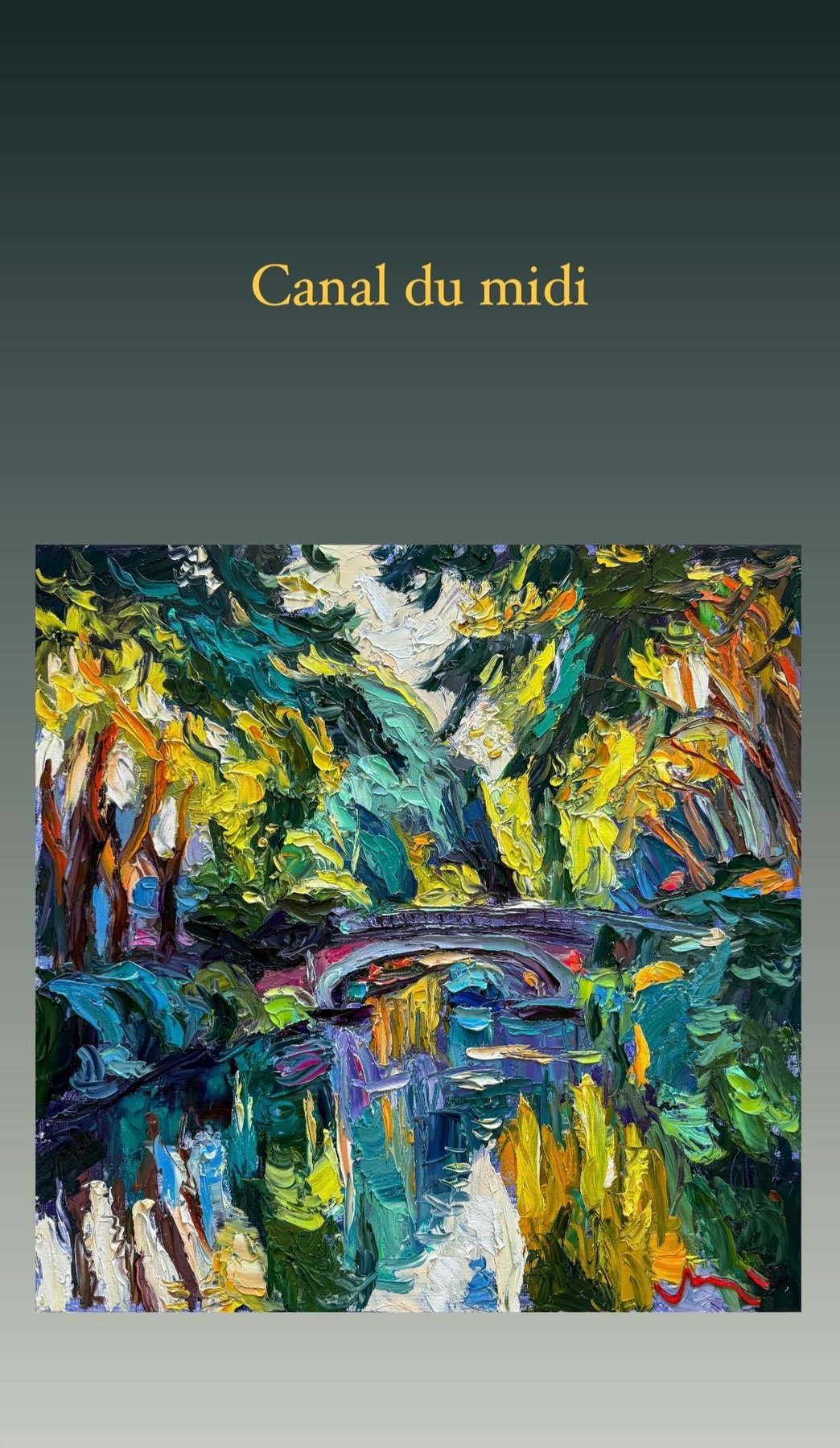 Ludovic LABBÉ - Canal du Midi - Artiste dont la côte monte en flêche !!!