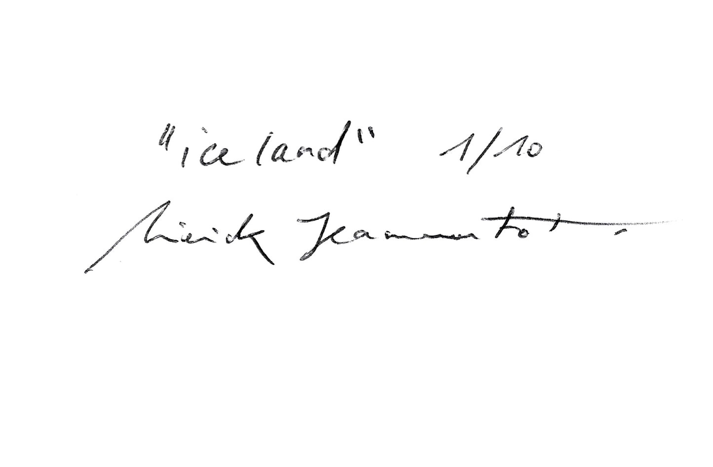 Photographie originale ICE LAND - Tirage limité