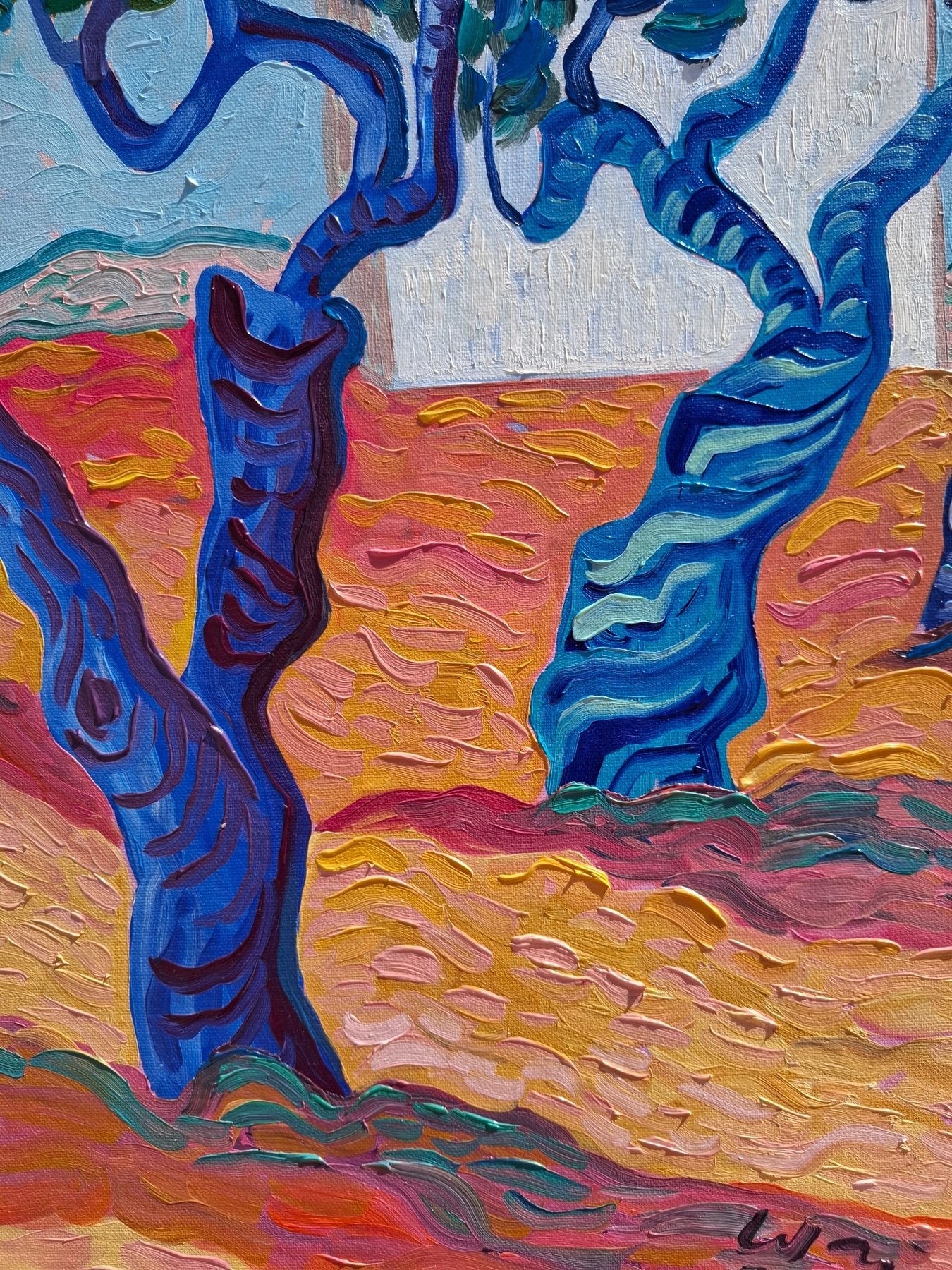 Kirsty Wain - Golden Field of Olive Trees