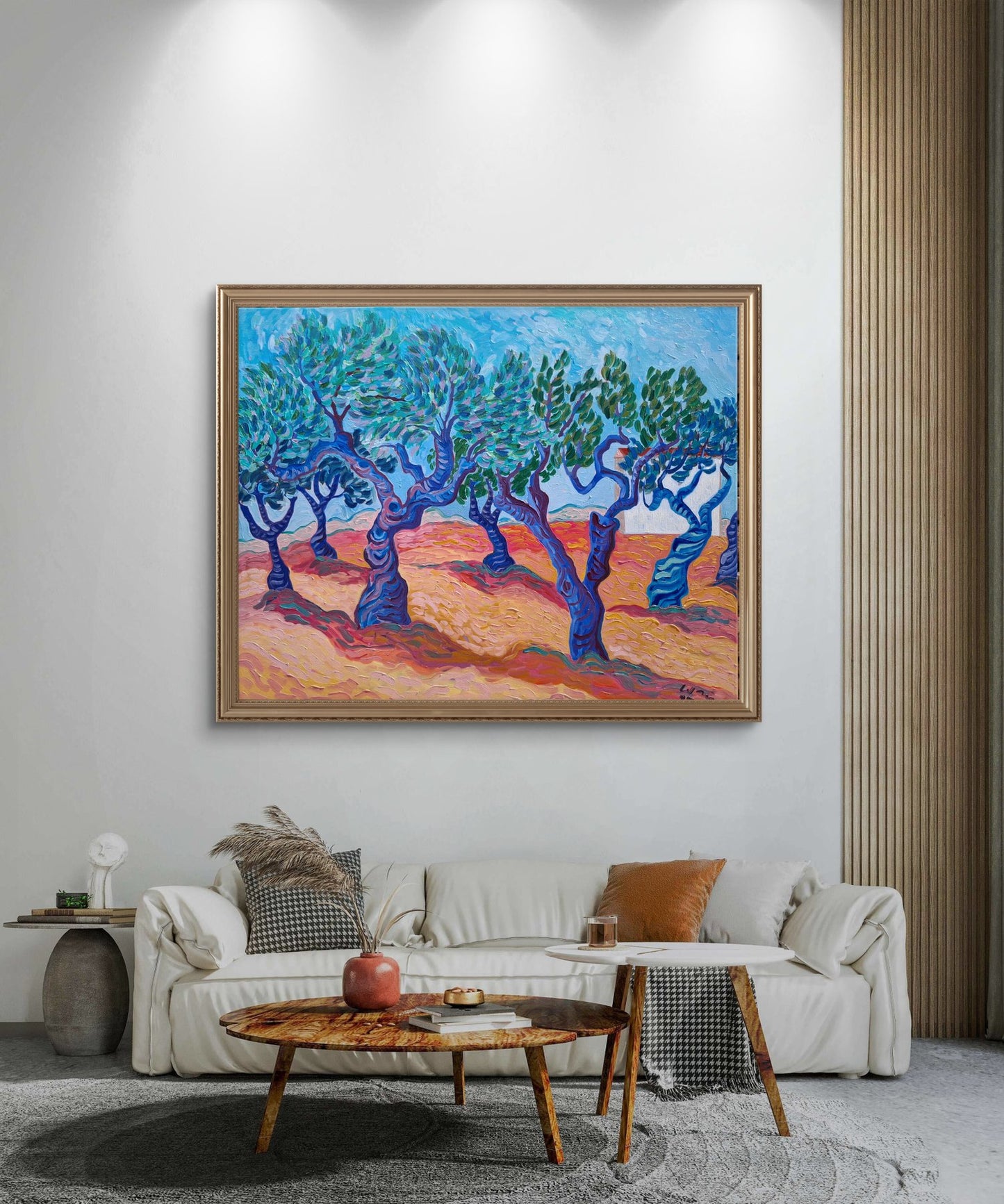 Kirsty Wain - Golden Field of Olive Trees