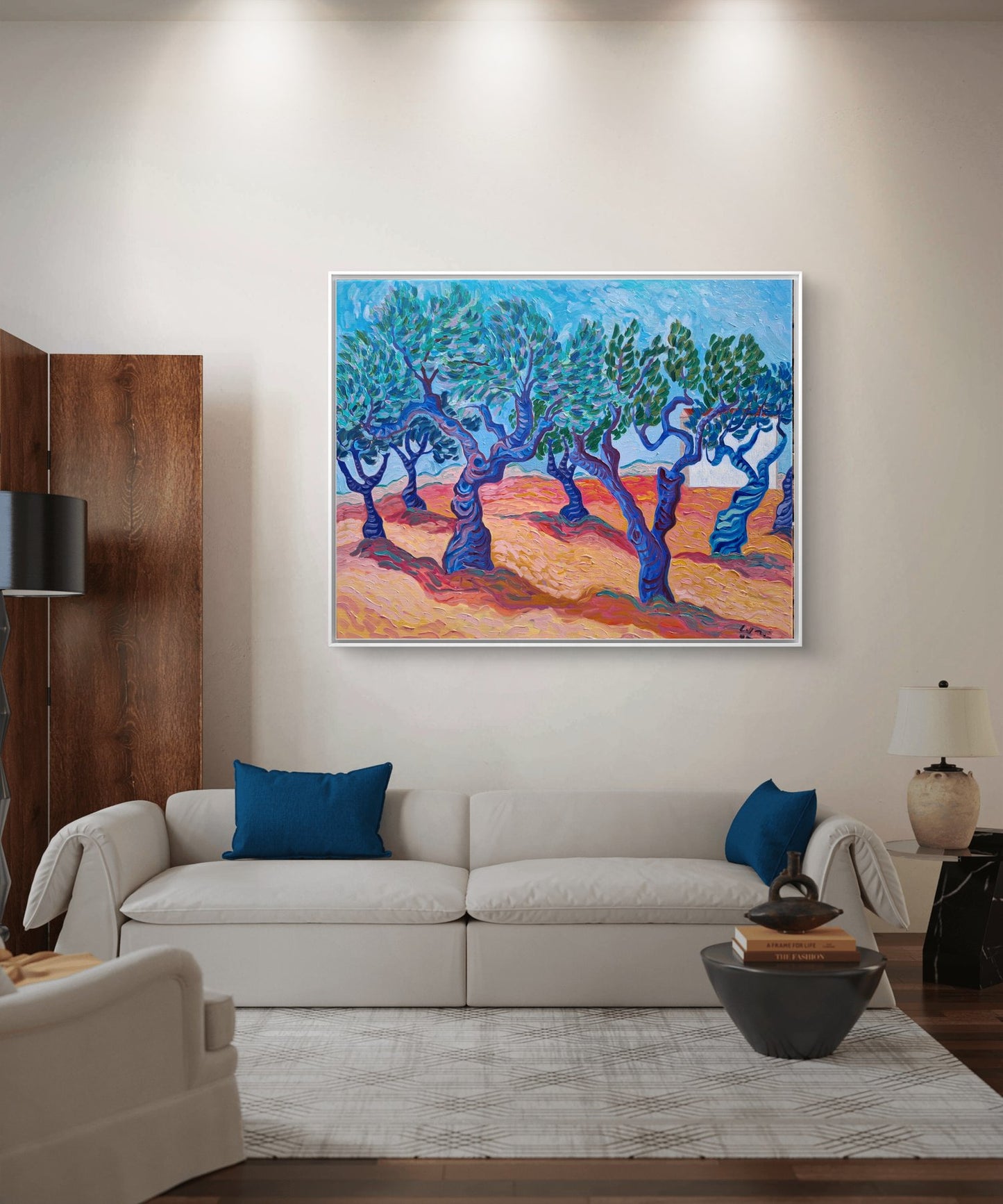 Kirsty Wain - Golden Field of Olive Trees
