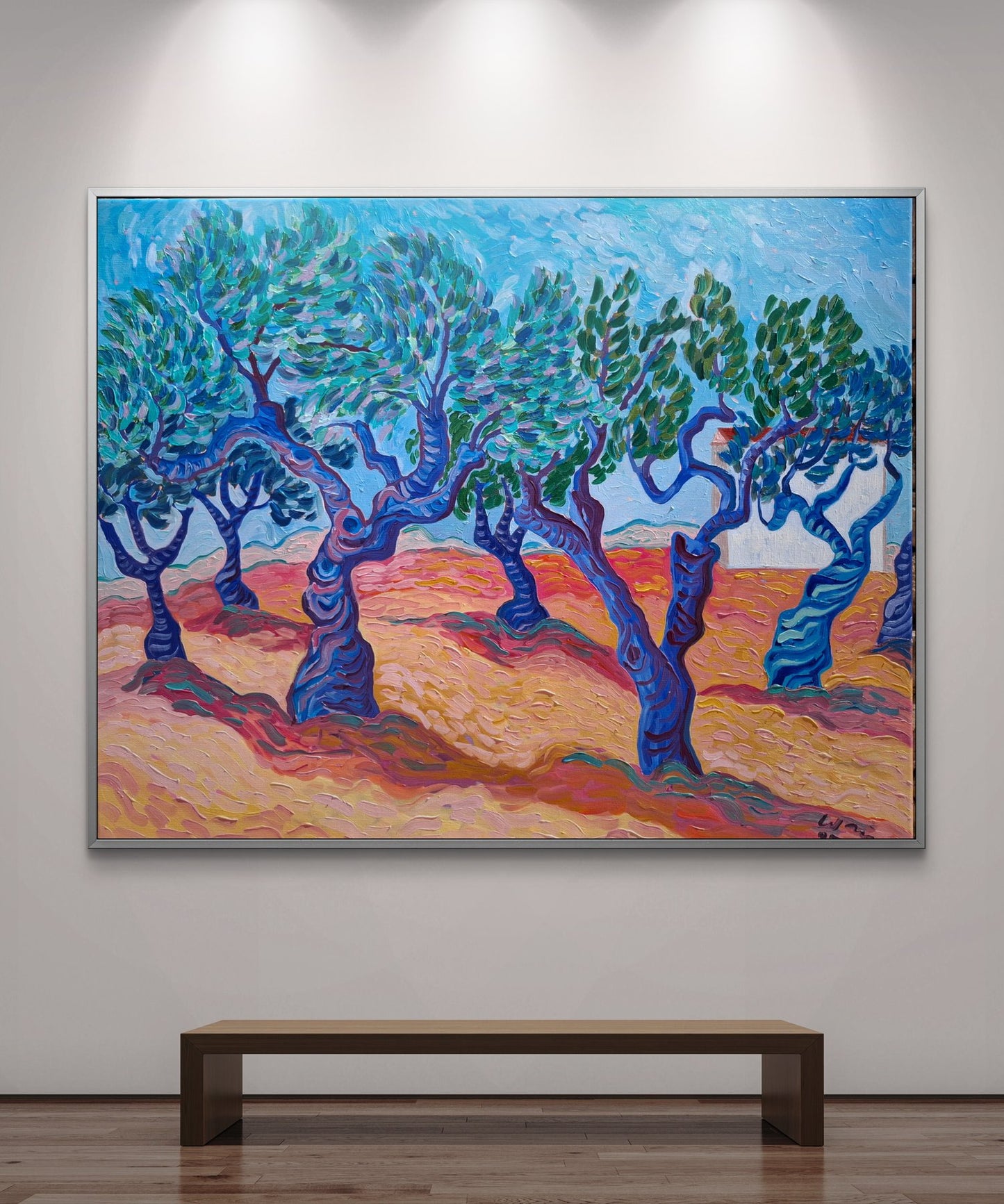 Kirsty Wain - Golden Field of Olive Trees