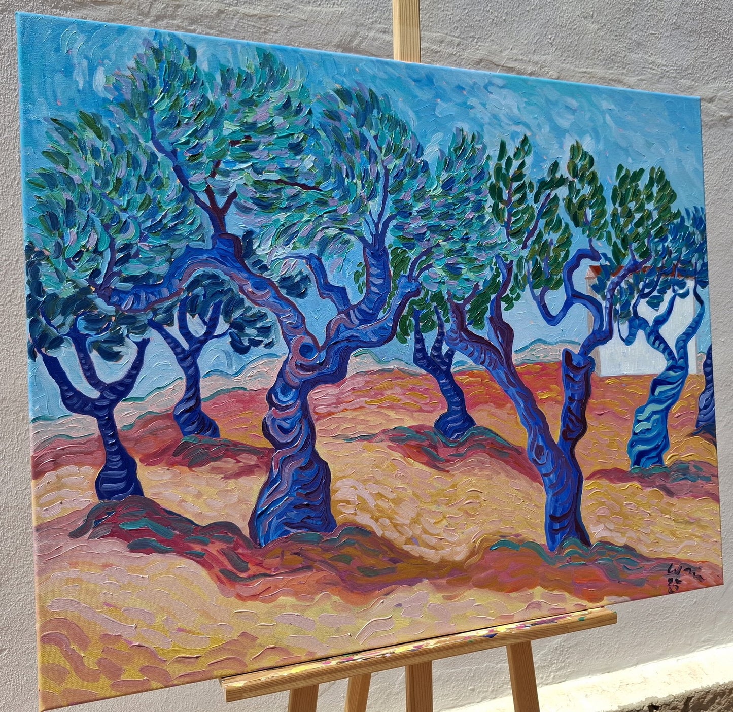 Kirsty Wain - Golden Field of Olive Trees