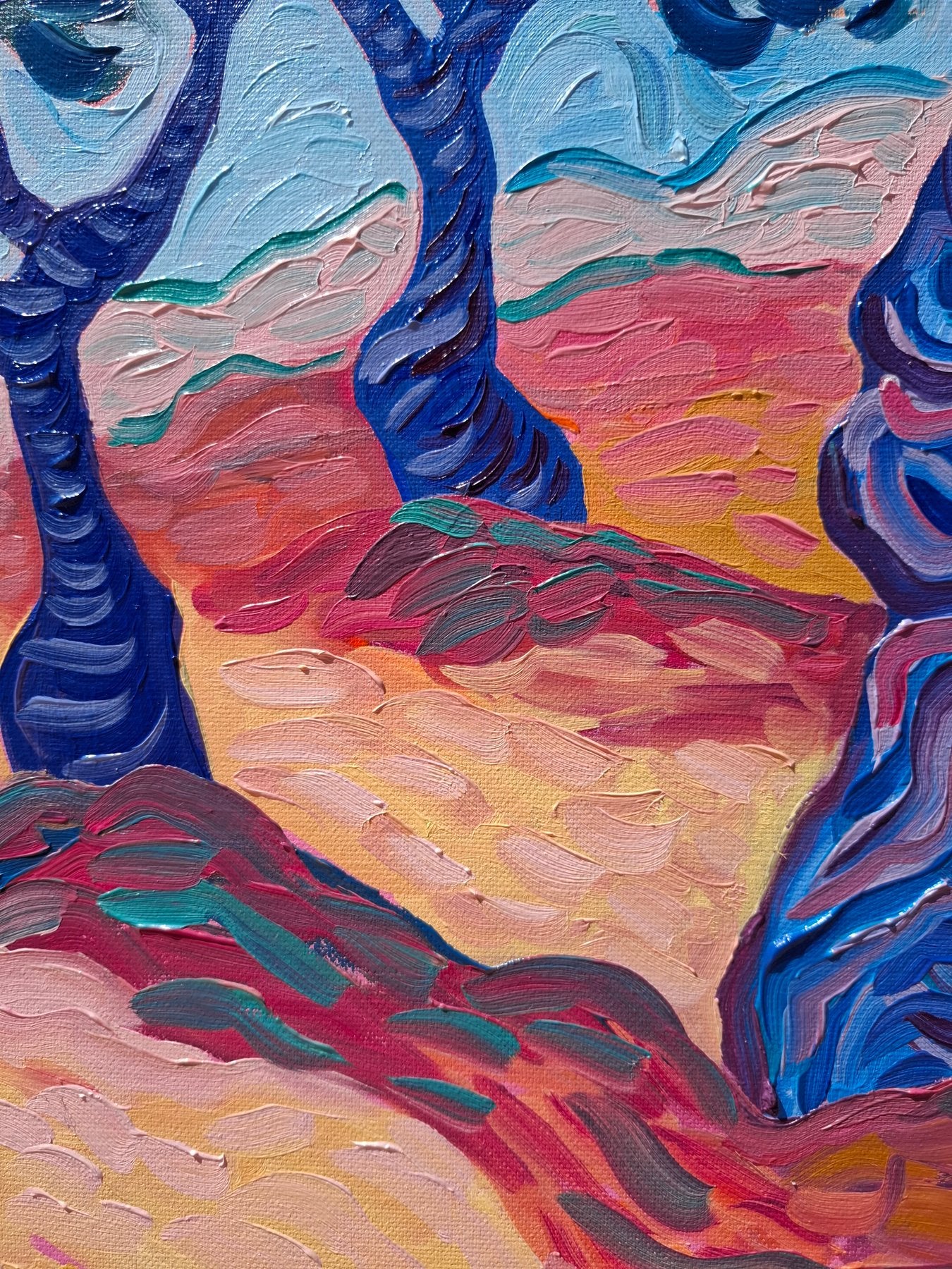 Kirsty Wain - Golden Field of Olive Trees