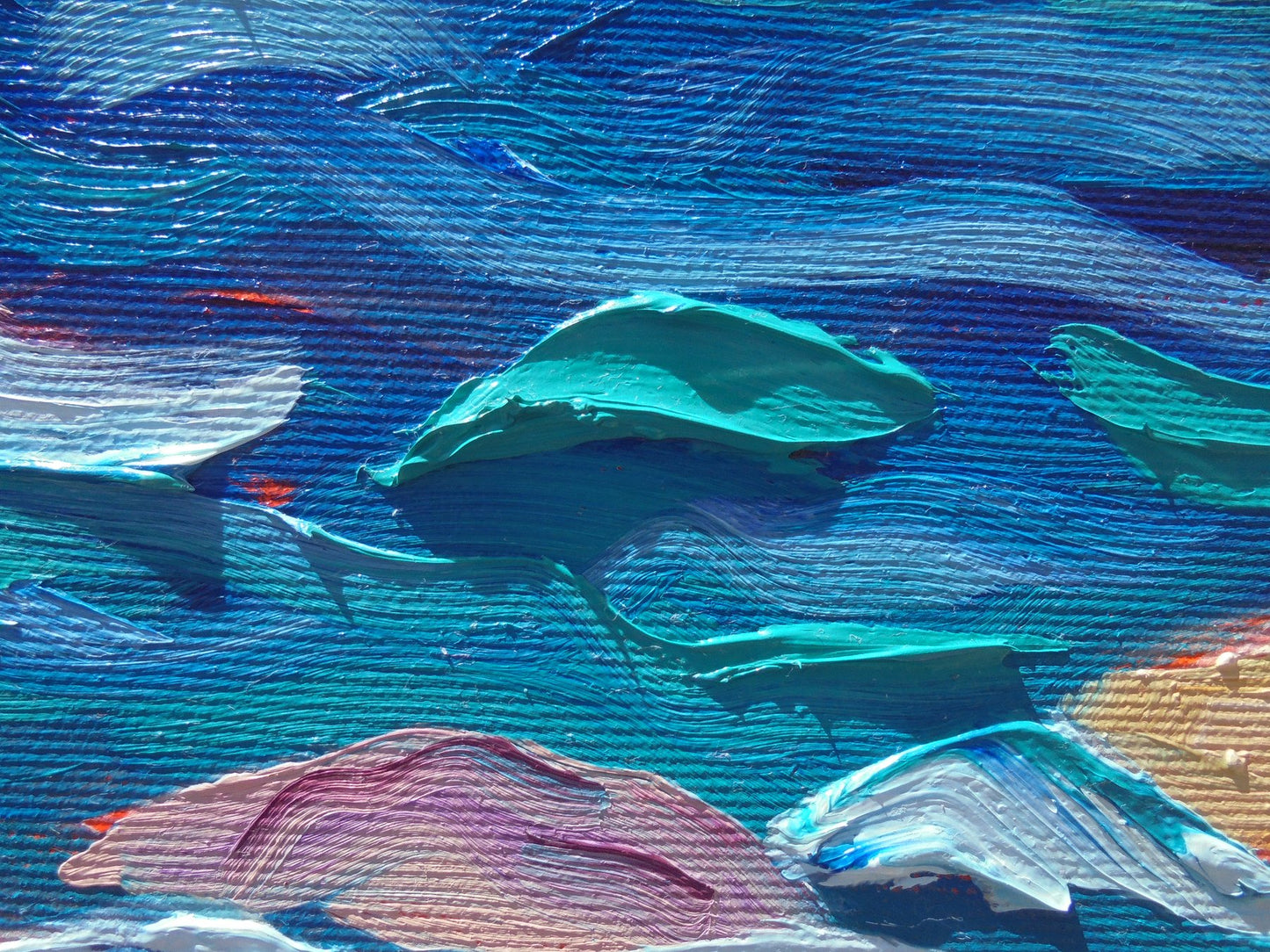 Kirsty Wain - ROCKY SHORE AT PLAYA SARDINA LOOKING TOWARDS GIBRALTAR