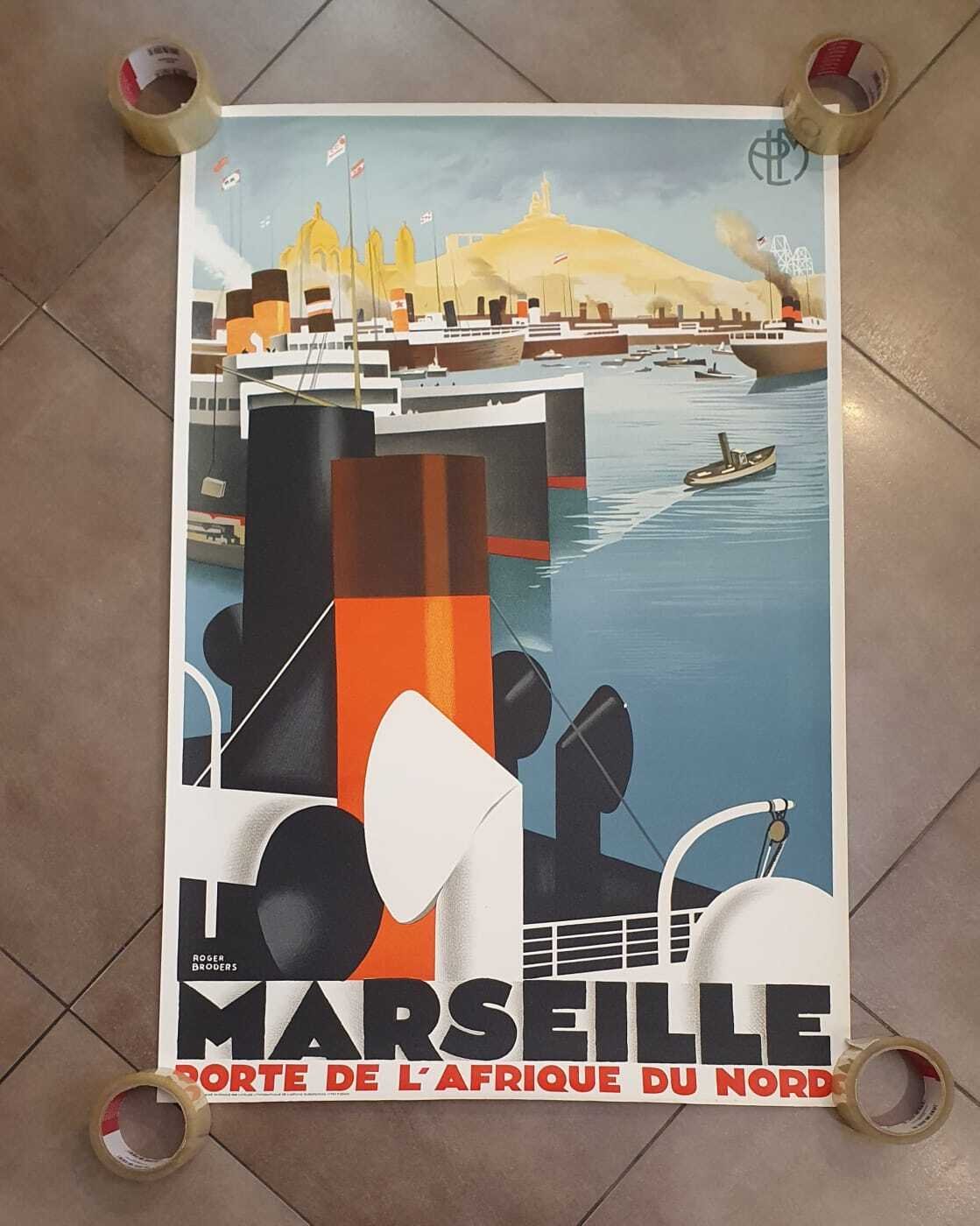 Lithographie - Roger Broders - Marseille Porte de L'Afrique du Nord  