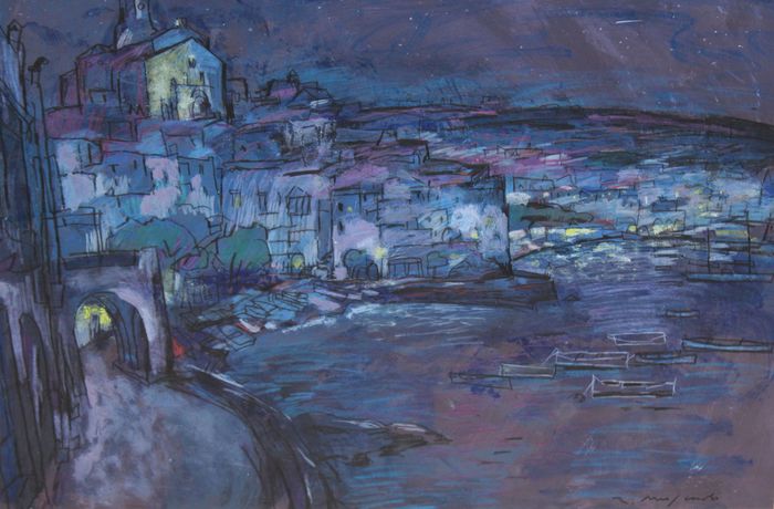 Ramon MOSCARDO - Cadaques by night, œuvre unique !