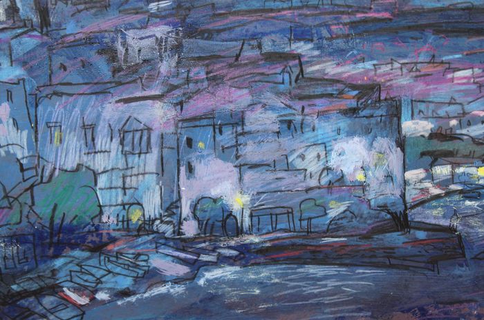 Ramon MOSCARDO - Cadaques by night, œuvre unique !
