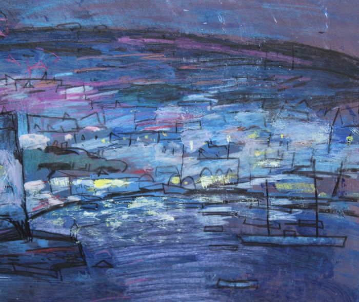 Ramon MOSCARDO - Cadaques by night, œuvre unique !