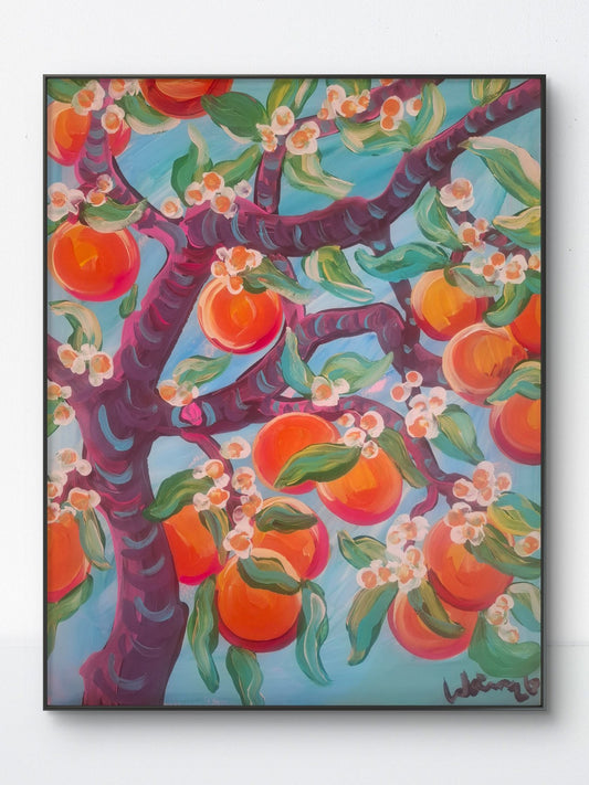 Oranges dans la brise - Kirsty Wain  - Acrylique sur toile
