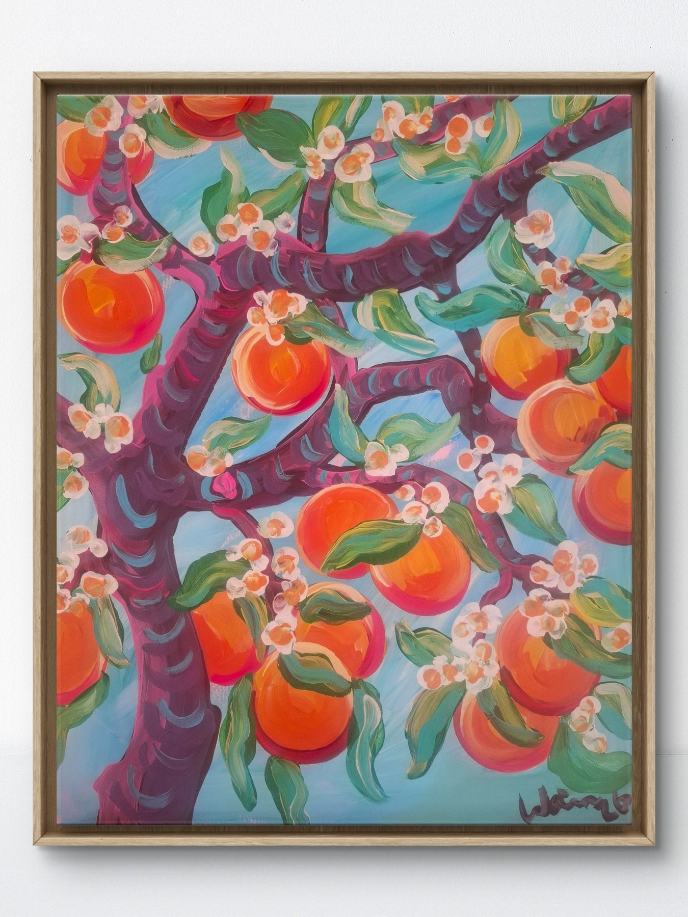 Oranges dans la brise - Kirsty Wain  - Acrylique sur toile