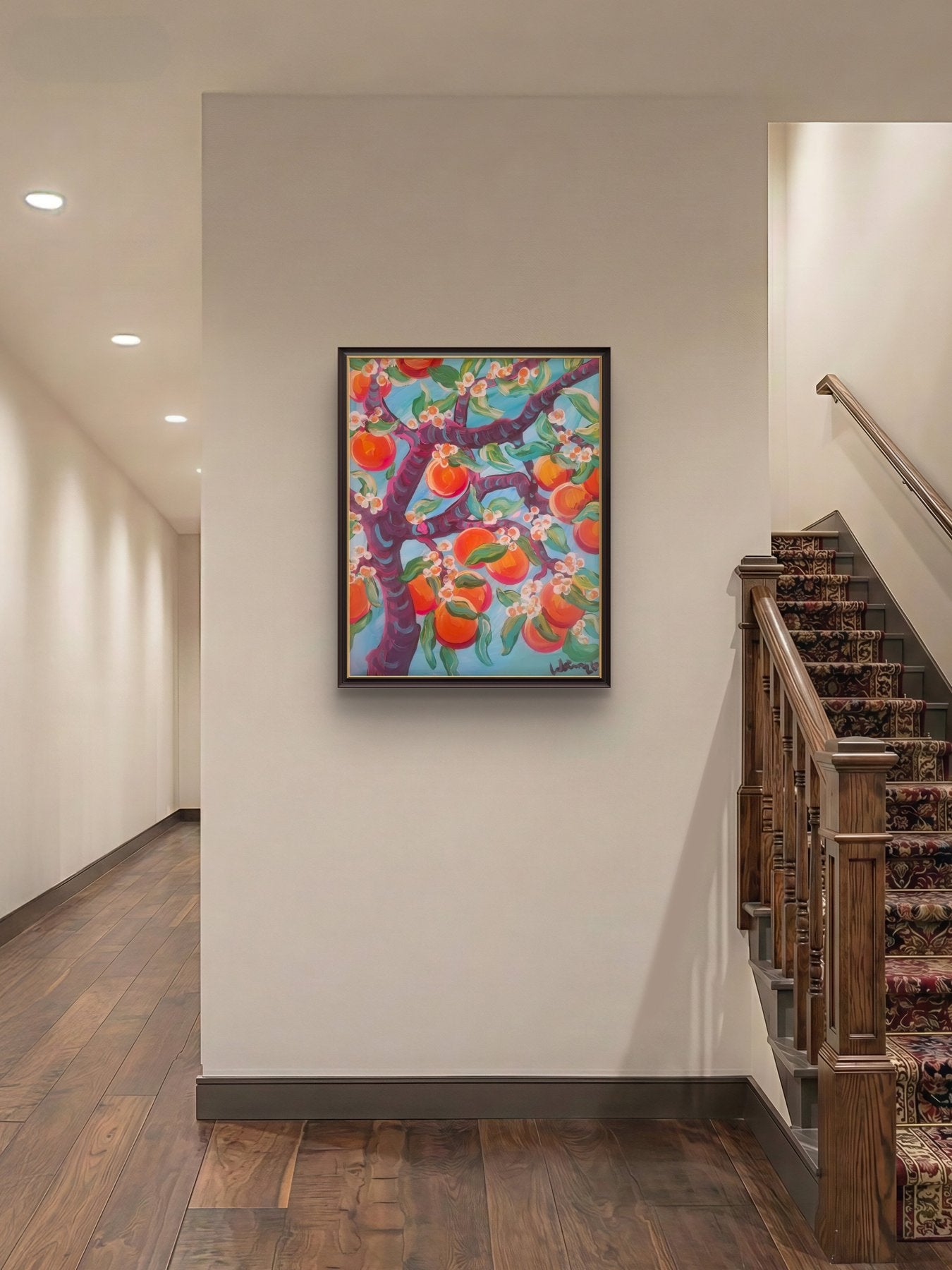 Oranges dans la brise - Kirsty Wain  - Acrylique sur toile