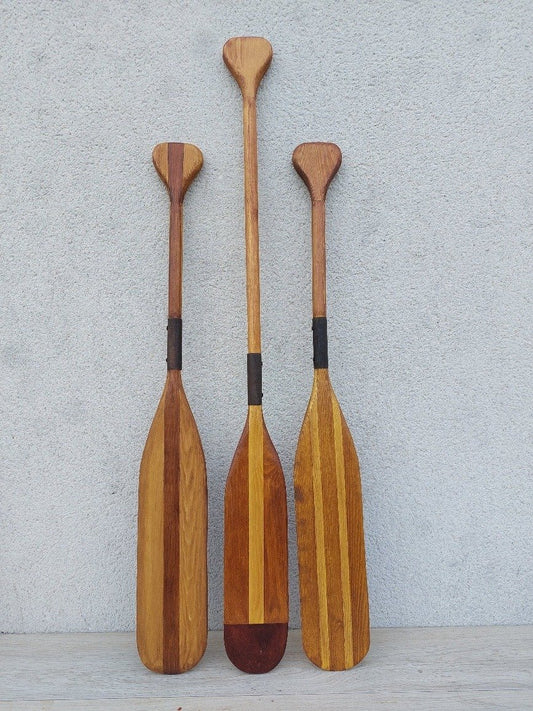 3 pagaies en bois - Déco marine