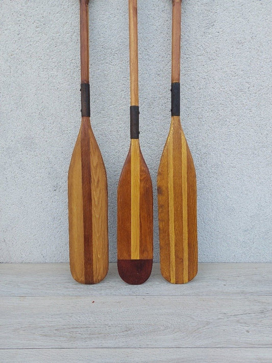3 pagaies en bois - Déco marine