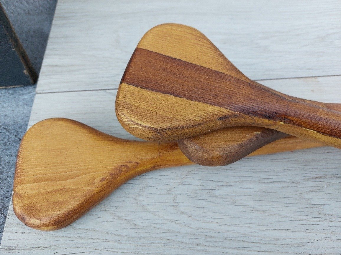 3 pagaies en bois - Déco marine