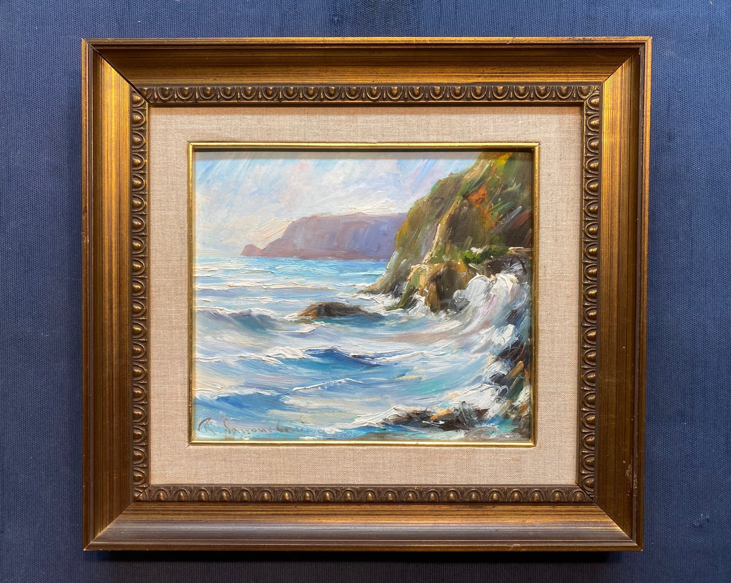 Renato Sassone Corsi (XX) - Tempête sur la côte