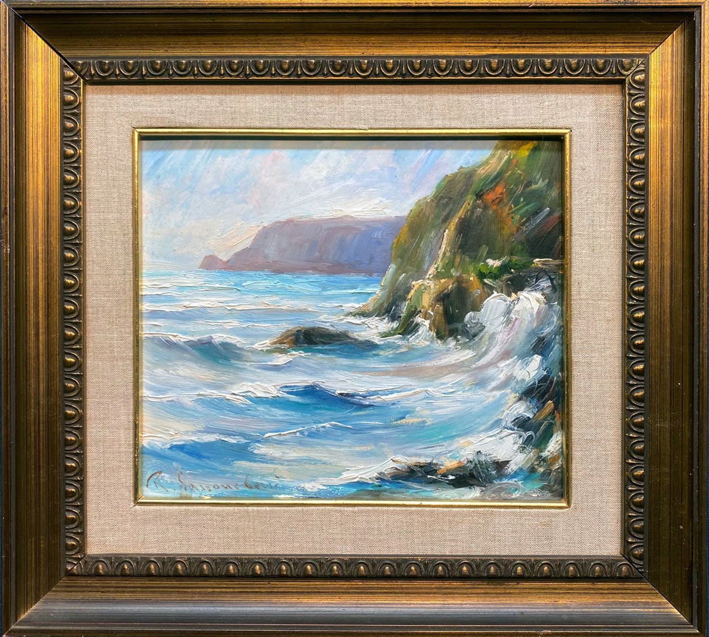 Renato Sassone Corsi (XX) - Tempête sur la côte