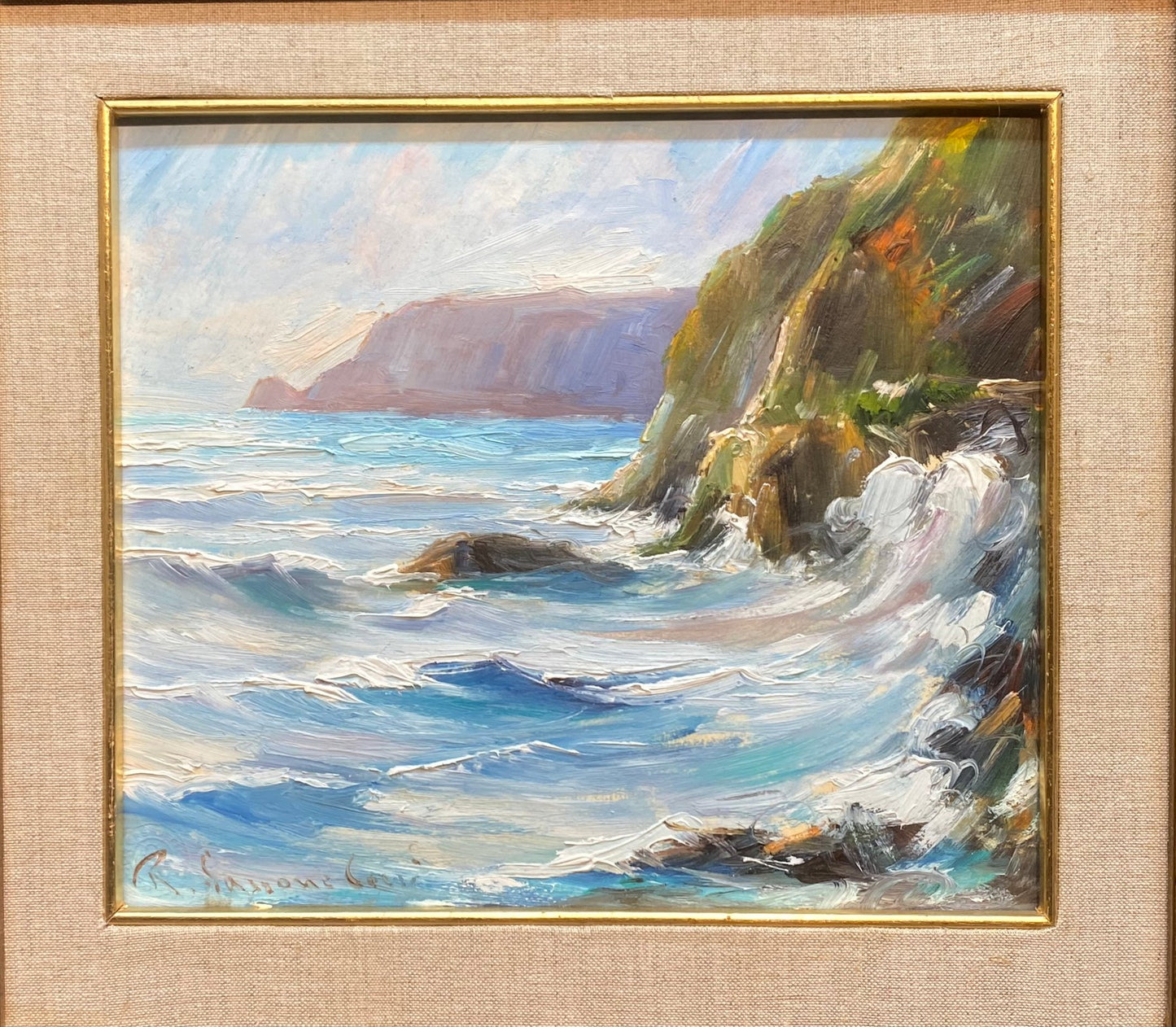 Renato Sassone Corsi (XX) - Tempête sur la côte