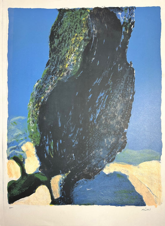 Roger Muhl - Cyprès - Lithographie