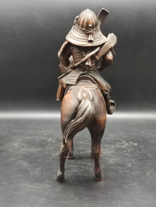 Sculpture Samouraï à cheval - Japon - 1930