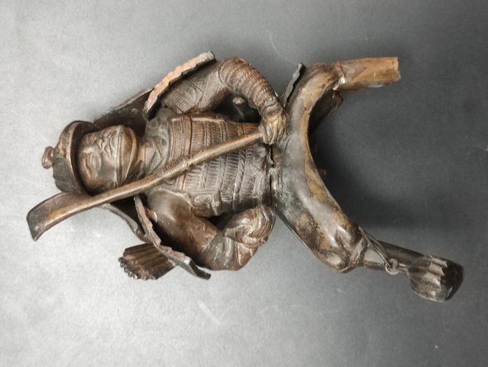 Sculpture Samouraï à cheval - Japon - 1930