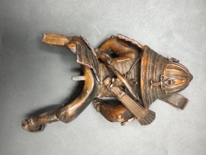 Sculpture Samouraï à cheval - Japon - 1930