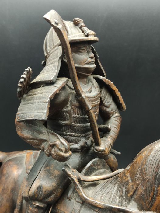 Sculpture Samouraï à cheval - Japon - 1930