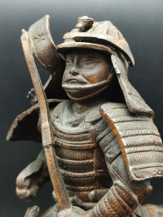 Sculpture Samouraï à cheval - Japon - 1930