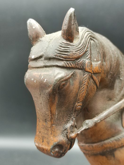 Sculpture Samouraï à cheval - Japon - 1930