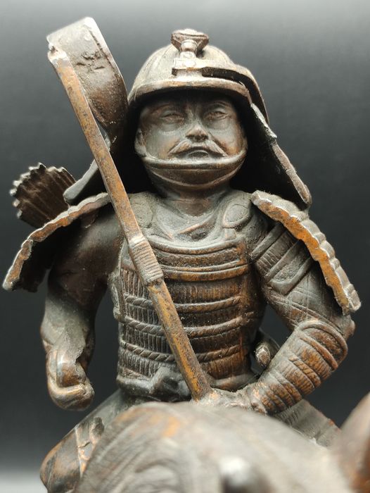 Sculpture Samouraï à cheval - Japon - 1930