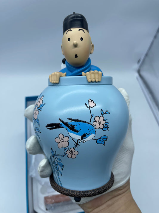 Tintin - Sculpture iconique- Vase du Lotus bleu