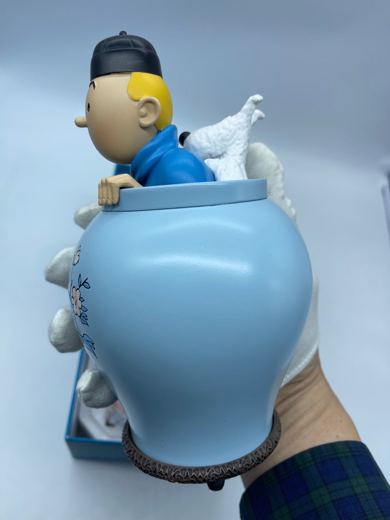 Tintin - Sculpture iconique- Vase du Lotus bleu