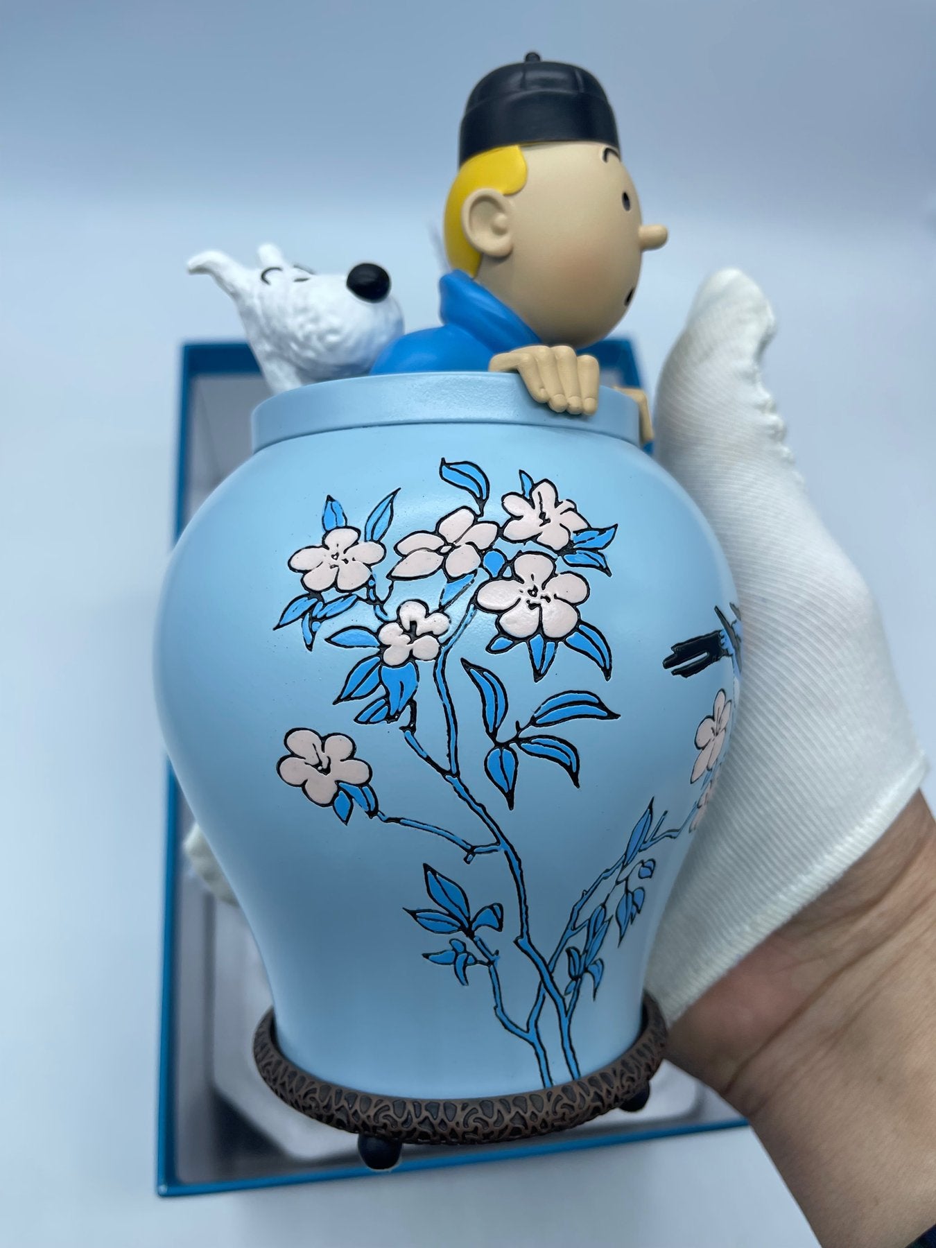 Tintin - Sculpture iconique- Vase du Lotus bleu