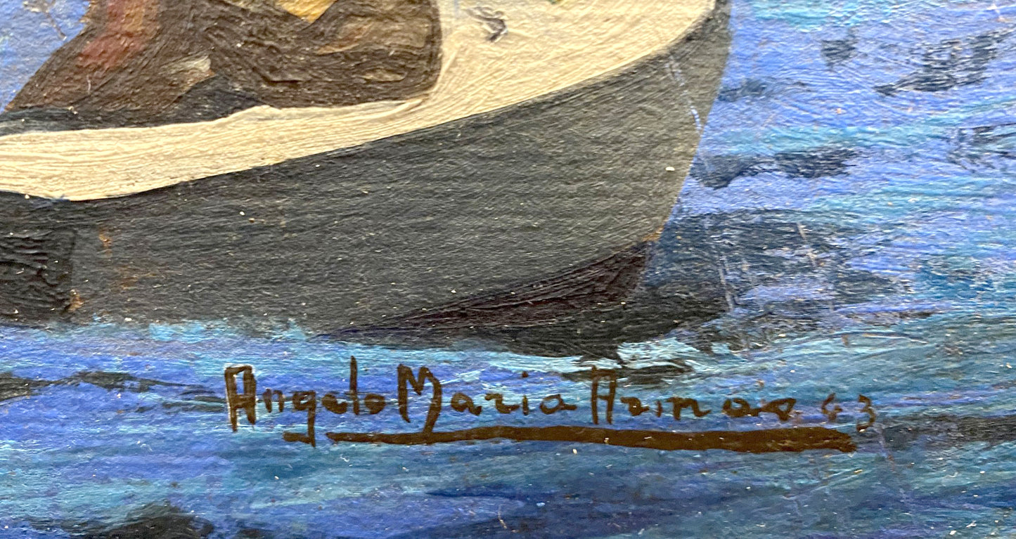 Angelo Maria Armao (peintre ligure) (XX) - Voiles de plaisance 1943