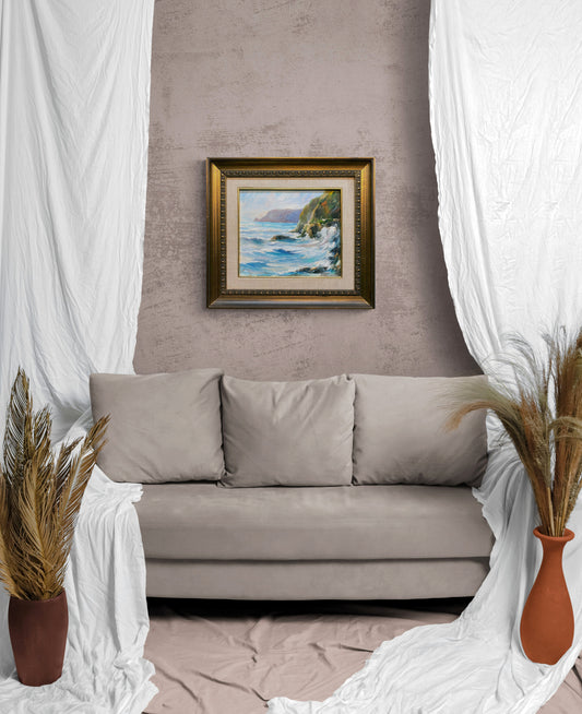 Renato Sassone Corsi (XX) - Tempête sur la côte