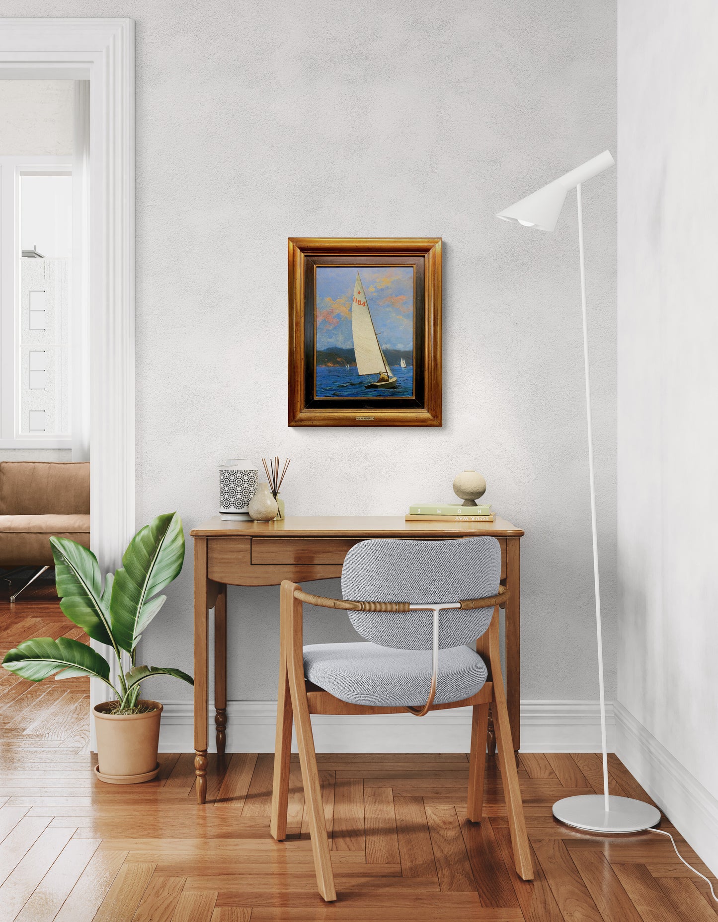 Angelo Maria Armao (peintre ligure) (XX) - Voiles de plaisance 1943