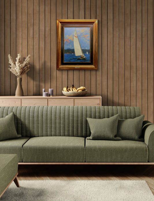 Angelo Maria Armao (peintre ligure) (XX) - Voiles de plaisance 1943